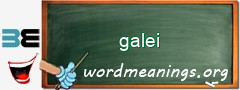 WordMeaning blackboard for galei